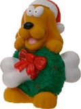 Xmas Squeaky Vinyl Dog CH200/2  - BUY ONE GET ONE FREE!!